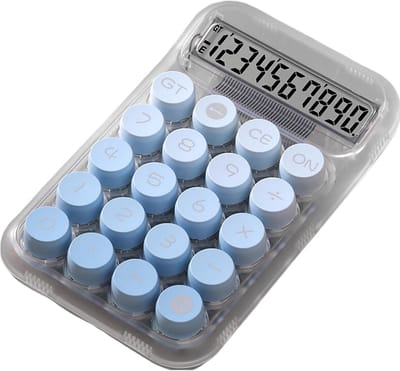 Rekenmachine - Mechanische calculator - Kantoor werk - Groot LCD scherm - 95x150 mm - Transparant