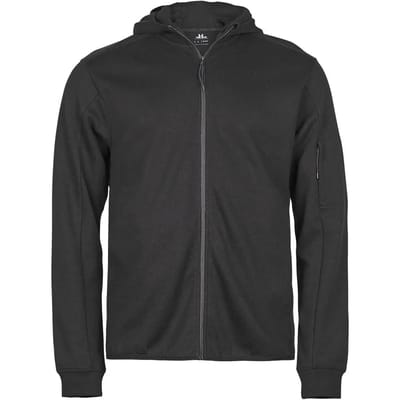 Tee Jays - Athletic Hooded Full Zip Sweat - Black - XS