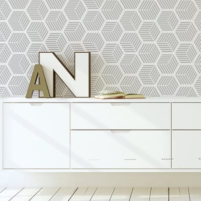 Zelfklevende muurtegelstickers voor keuken en badkamer - Zeshoekige tegels in grijstinten - 28 zeshoekige stickers, 10x9 cm