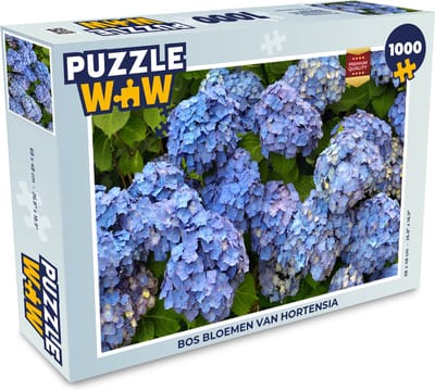 Puzzel Bos bloemen van hortensia - Legpuzzel - Puzzel 1000 stukjes volwassenen