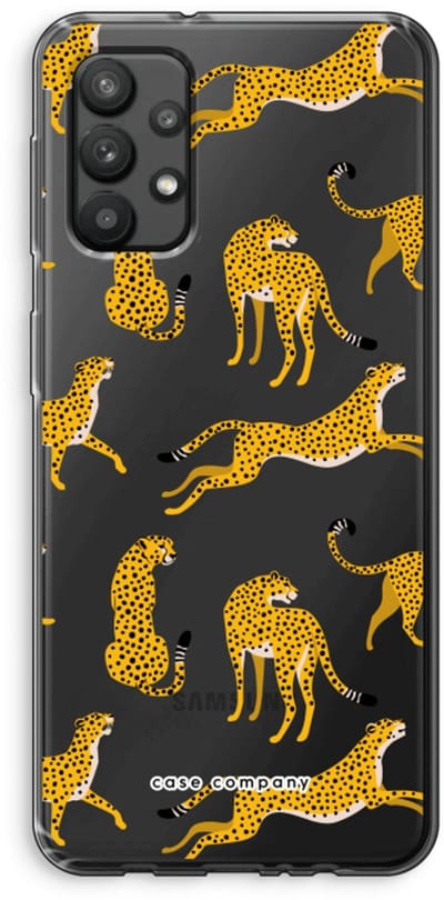 Case Company® - Hoesje geschikt voor Samsung Galaxy A32 4G hoesje - Luipaard - Soft Cover Telefoonhoesje - Bescherming aan alle Kanten en Schermrand