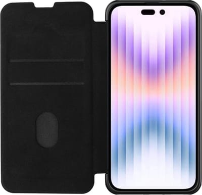 Geschikt voor Nillkin Apple iPhone 15 Pro Qin Pro Leather Book Case Hoesje - Zwart