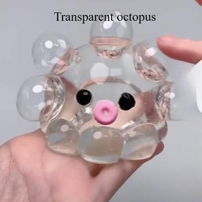 Squishy Bubble Pop Fidget Speelgoed, Knijpbare Sensorische Bal & Octopus Popper, Anti-Angst Speelgoed voor Volwassenen Kinderen, ASMR Plezier Feestcadeau