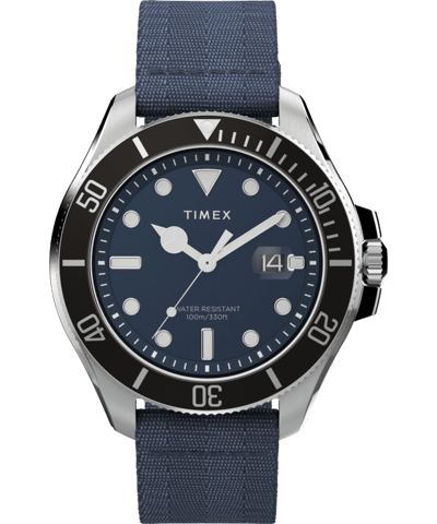 Timex Harborside Coast TW2W62700 Horloge - Textiel - Blauw - Ø 43 mm