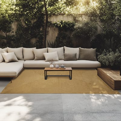 tectake® Vloerkleed 160 x 230 cm – Gevlochten Kleed in Jute-Look – Boho Vloerkleed voor Binnen en Buiten – Weerbestendig en Onderhoudsvriendelijk – Natuurkleur