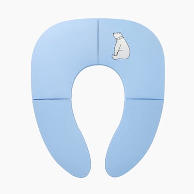 Opvouwbare kindertoiletbril - Reistoiletbril voor kinderen - Draagbare kindertoiletbril - Toiletbril voor peuters - Schokabsorberende toiletbril - Toiletbril voor peuters/kinderen - 29*34,5 cm -Blauw