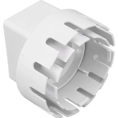 Adaptateur de descente pluviale Adaptateur de drain en plastique Remplacement Convertisseur de tuyau de descente Connecteur avec vis Blanc L 3x4in