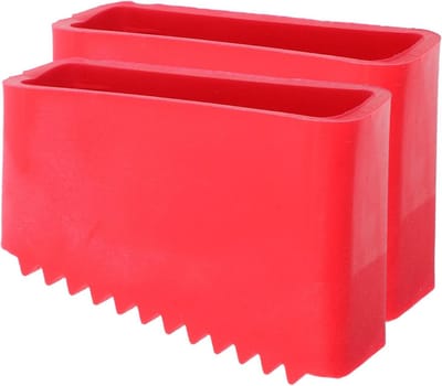 Ladder Voetbeschermers - Ladderdoppen Rubber - Veiligheid Stabiliteit - Antislip Ontwerp - 5.5 x 3.5 x 2.5 cm - Rood