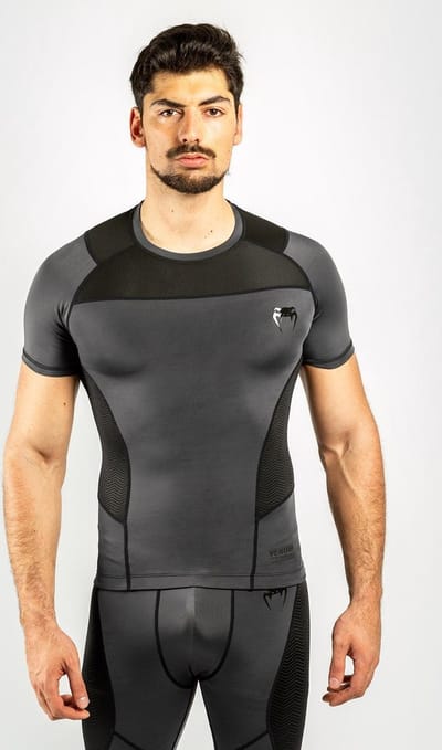 Venum Rashguard G-Fit S/S Compressie Shirt Grijs Zwart - XXL