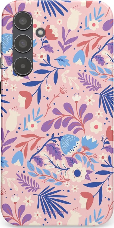 Casetastic Hoesje Geschikt voor Samsung A55 - Stijlvolle Beschermende Duo-layer Case - Bloeispel