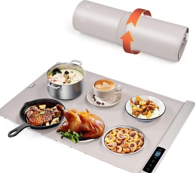 Elektrische Warmhoudplaat - Verwarmende Tray - Eten Warm Houden - Gelijkmatige Verwarming - 61 x 40 cm - Donkerblauw