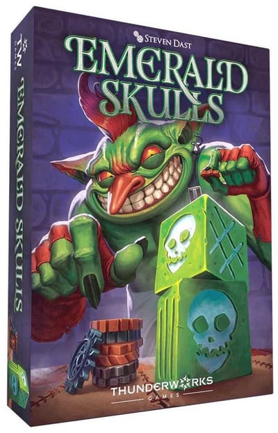 Asmodee bordspel Emerald Skulls dobbelspel strategie 2-6 spelers.