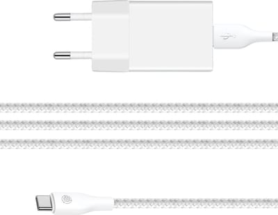 Usb stekker + usb C kabel 3m - Gsm lader - Telefoon oplader - Oplader A57, A56, A55, A36, A35, A26, A25, A23, A17 5G, Tab A11+, Tab A11, Tab A9+, Tab A9, Tab A8 10.5
