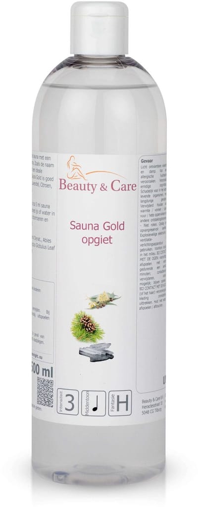 Sauna Gold opgietmiddel - Beauty & Care - 500 ml. new