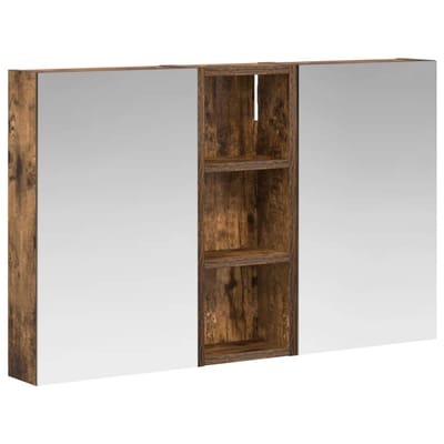 vidaXL - Badkamerkast - set - 3 - st - 80 - x - 10,5 - x - 50 - cm - Bewerkt - hout