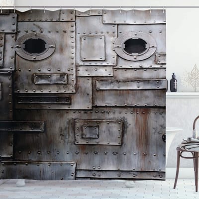 ABAKUHAUS Douchegordijn – Industrieel – Donker Taupe 175x200 cm