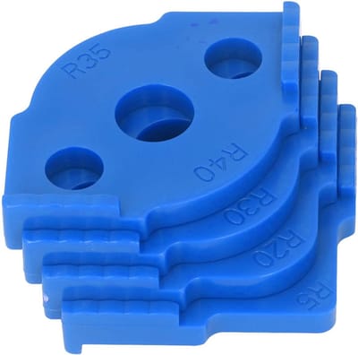 Radius Jig Sjablonen - Hoek Mallen - Houtbewerking Precisie - 8 Radius Opties - R5 tot R40 - Blauw