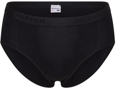 Microfiber dames heup slip young - Dames onderbroek met badstof kruisje - Zwart / XL