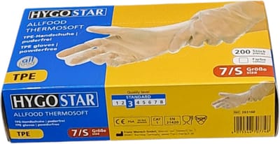 Hygostar TPE wegwerp handschoen transparant - maat S - 200 stuks - latexvrij