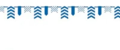 vlaggen banner- blauw (3.3m)