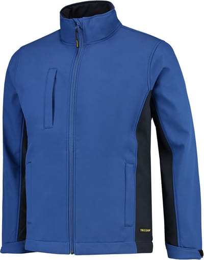 Tricorp Soft Shell Jack Bi-Color - Workwear - 402002 - Royalblauw-Navy - maat 3XL