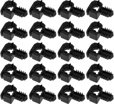 Dailygoods- Kabelbinders 20 stuks - Kabelclips - Kabelhouder - Kabelbinders met 6mm gat - Slijtvast plastic - Snap-fit ontwerp - Kabelclip