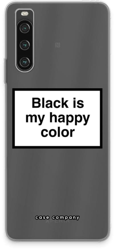 Case Company® - Hoesje geschikt voor Sony Xperia 10 IV hoesje - Black is my happy color - Soft Cover Telefoonhoesje - Bescherming aan alle Kanten en Schermrand