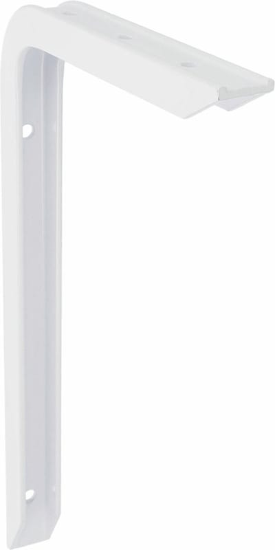 AMIG Plankdrager/planksteun van aluminium - gelakt wit - H300 x B200 mm - heavy support - boekenplank steunen