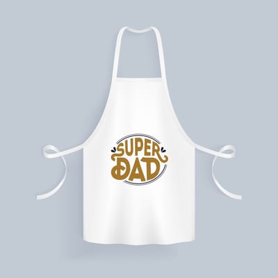 Akyol - super dad Keukenschort - Vader - papa - vaderdag - cadeau - verjaardag - kado - 82 bij 71 cm