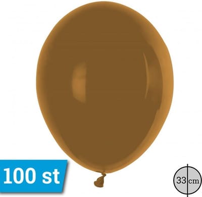 Latex ballonnen Latex Ballon 33cm, ± 100 stuks Bruin Pastel GT110/49 /// PRO