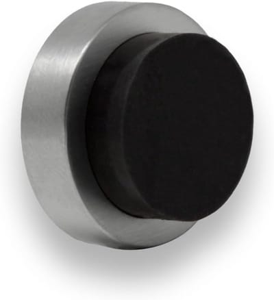 Zelfklevende Deurstopper voor Muur - Zwart Siliconenrubber - Lijmen of Schroeven