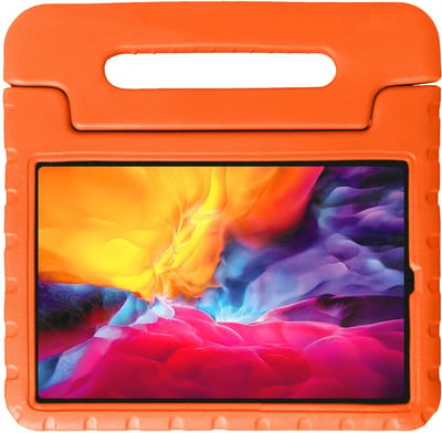 Hoesje - Geschikt voor Apple iPad Pro (2024/2025) - 13 inch - Kinderhoes Shockproof Bumper - Kidsproof Case - Tablet Hoes - Kinder Hoes Cover - Oranje