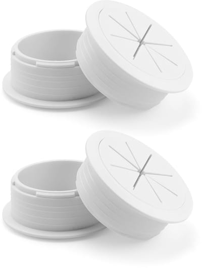 JHUBERS- Kabeldoorvoer 4 Stuks - Kabeldoorvoer Wit - Kabeldoorvoer 60mm - Antislip - Duurzaam - Flexibel en Sterk - Kabeldoorvoerplug