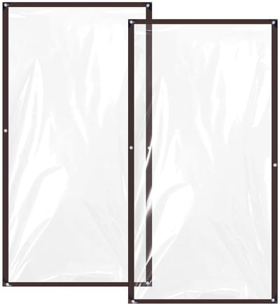 Dailygoods- Afdekzeil Transparant - Afdekhoes - Robuust PE - 2 m x 1 m - Waterdicht - Bescherming tegen Regen/Sneeuw/Wind - Tuinzeil