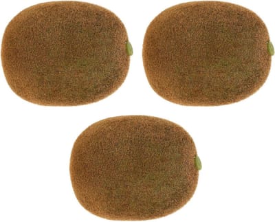 Kunstfruit - 3x - kiwi - bruin - 6 cm - realistische decoratie - sier - fruitschaal - namaak fruit - nepfruit