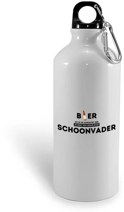 Hacebo® - bier, nu ik je aandacht heb je bent een geweldige schoonvader waterfles - Papa - Schoonvader - vader cadeautjes - vaderdag - verjaardagscadeau - verjaardag - cadeau - geschenk - kado - gift - vader artikelen - water fles - 400ML