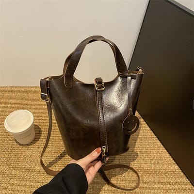 Emmertas Nieuwe Retro Niche Tas Mode Trendy Textuur Handtas Dames Tas Modieuze Crossbody Tas Urban black