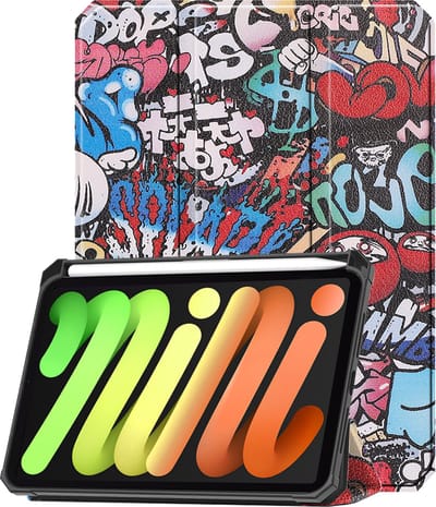 Hoesje - Geschikt voor Apple iPad Mini 7 (2024) - 8.3 inch - 7e Generatie - Dun & Stevig - Trifold Bookcase - Hard Cover Case - Met Uitsparing Geschikt voor Apple Pencil - Hardcover Book - Tablet Hoes - Graffity