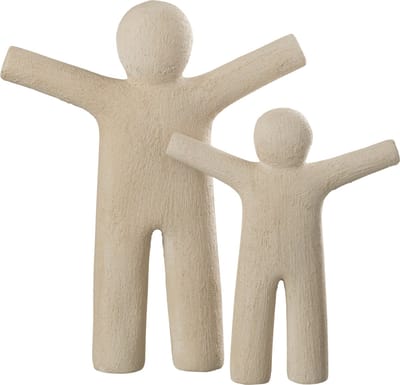 J-Line figuur P'tit Maurice Ruw Finish - polyresin - beige - large