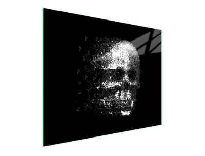 TMK ArtDeko - Snijplank - 52x30 cm - Czaszka - Glas