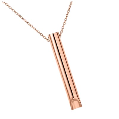 Despora - Ademketting - Nicotinevervangers - Ademhalingstrainer - Hyperventilatie hulpmiddel - Ademketting tegen roken - Anti Rook Ketting (Rose-Goudkleurig RVS)