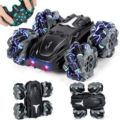 Huntex 2.4 GHZ RC 360 Stunt Car - Zwart - RC Voertuigen - Afstand Bestuurbare auto - Offroad - Volwassenen en Kind