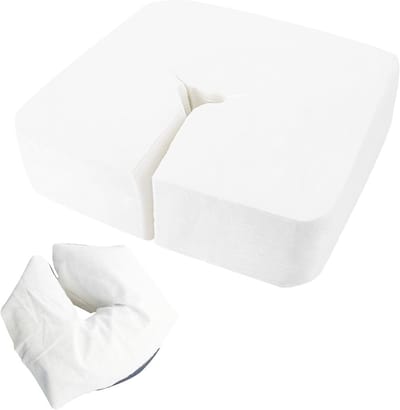 Set van 500 Wegwerp Massage Hoofdkussens 30 x 40 cm met Neusopening - Wasbare Kussens voor Massage Stoelen en Tafels, Ideaal voor Spa en Wellness