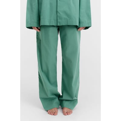 Tekla Unisex Poplin Pyjamas Pants Vintage Green Maat: XS | Pantalons Outlet | Unisex | Groen