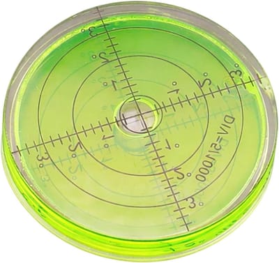 Precisie Waterpas - Ronde Libel - Apparaten Kalibreren - Duidelijk Afleesbare Schaal - 60 mm - Transparant