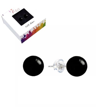 Oorbellen Zwarte Toermalijn 6 mm