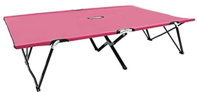 Tweepersoons Lounger - Opvouwbaar Ligbed - Buiten Ontspannen - Waterbestendig Polyester - 194 x 124 cm - Roze