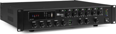 Power Dynamics PMP240 6 zone versterker - perfect voor omroepinstallaties - met Bluetooth - 240W