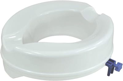 Verhoogd Toilet - Toiletverhoger Zitting - Ondersteuning Zelfstandigheid - Ergonomisch Ontwerp - 10 cm Hoog - Wit