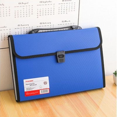Documenttassen A4 Uitvouwbaar Bestand 13 of 20 Vakken Papier Map Zakelijke Organizer Benodigdheden blauw